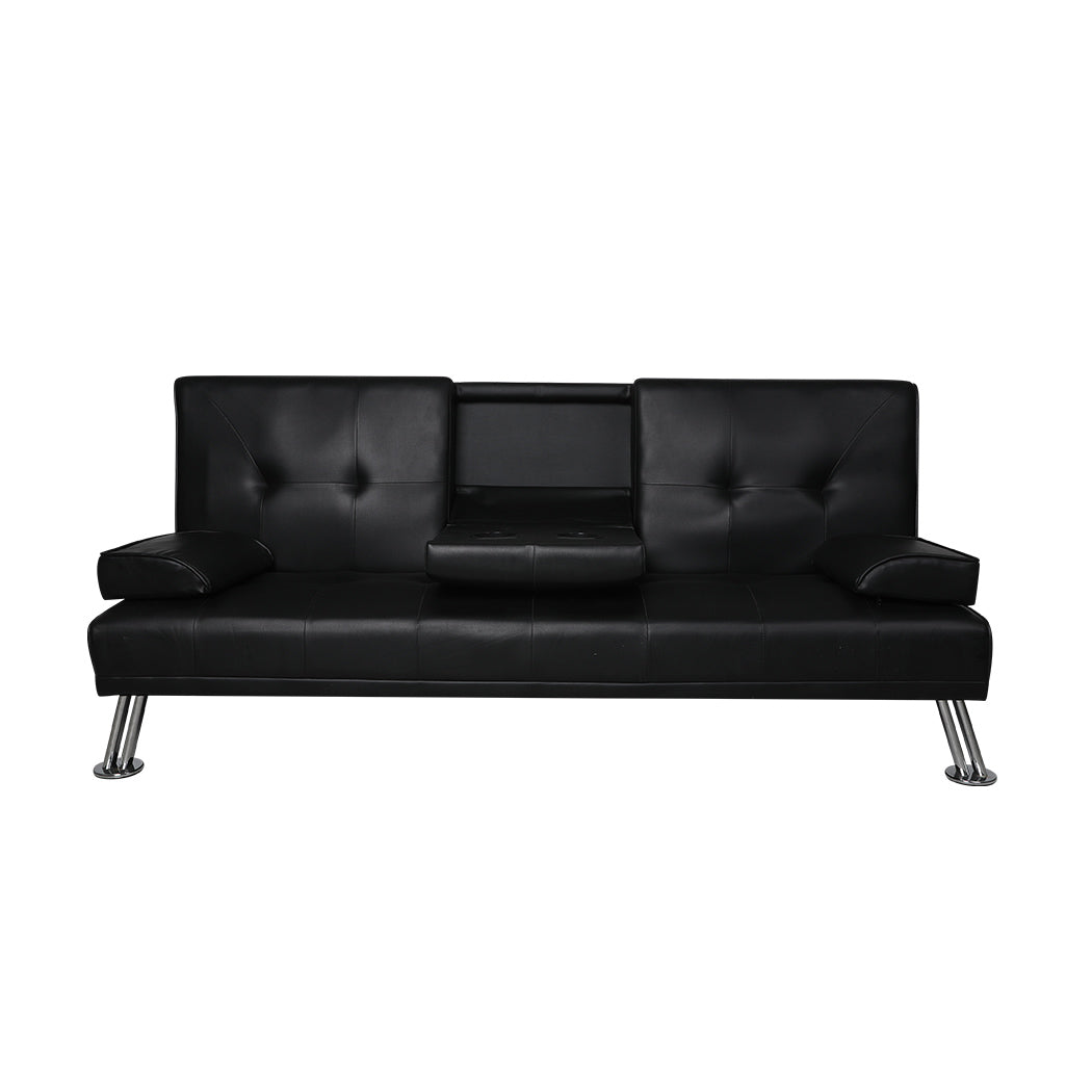 Levede Sofa Bed Adjustable Recliner Black-1954803010626523137