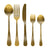 Stainless Steel Cutlery Set Travel Knife Gold-1910113167342702593