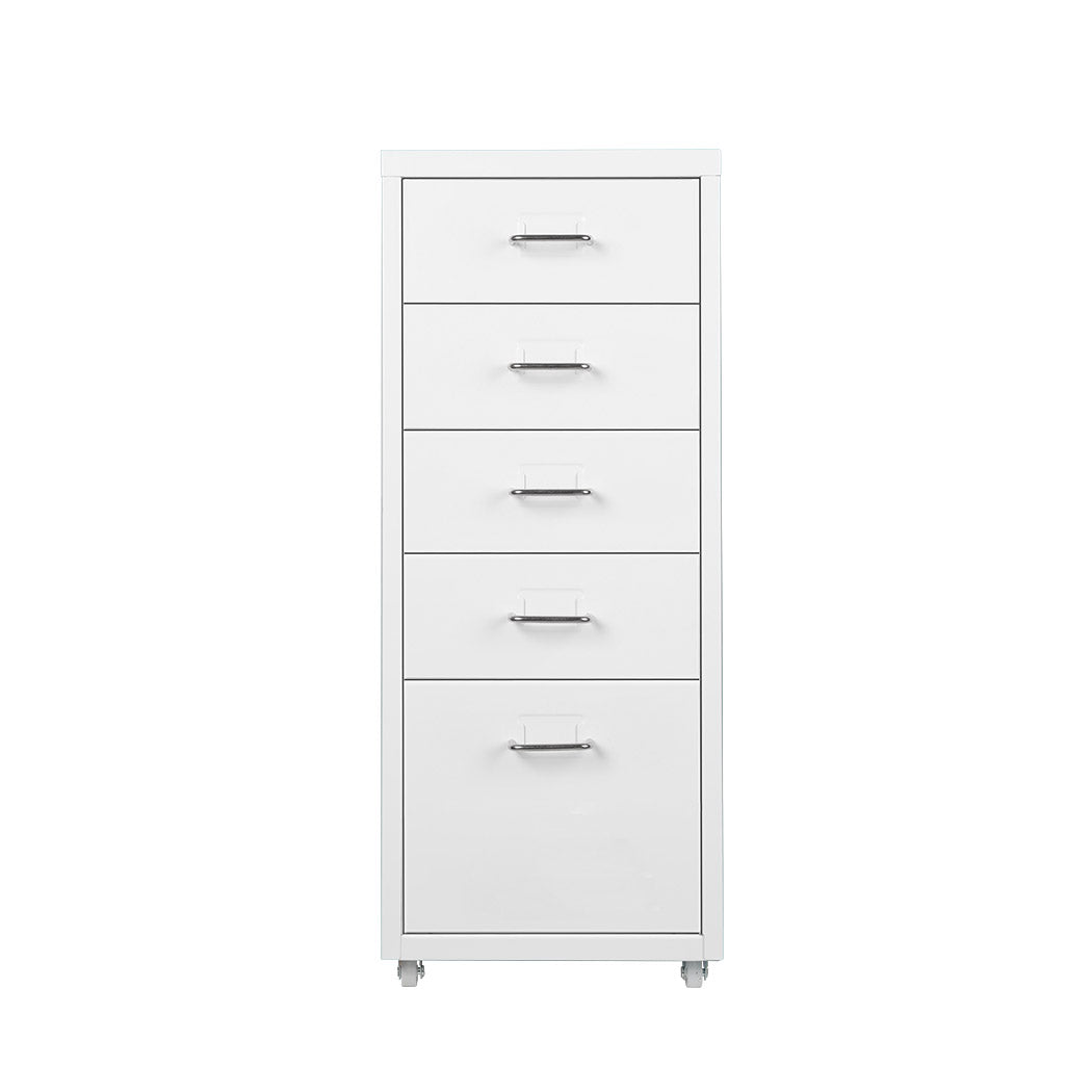 Levede 5 Drawer Office Cabinet Drawers White-1954802728165314561