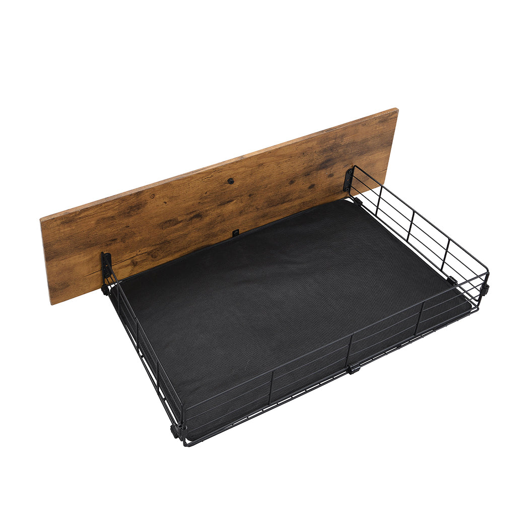 Levede  4 Queen Bed Frame Storage Drawers Metal Wooden Wood Bonus Bottom Mat