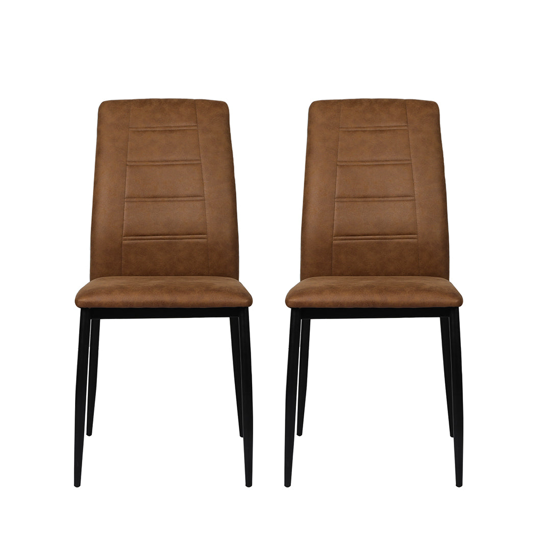 Levede 2x Dining Chairs Leathaire Kitchen Table Accent Chair Lounge Room Seat