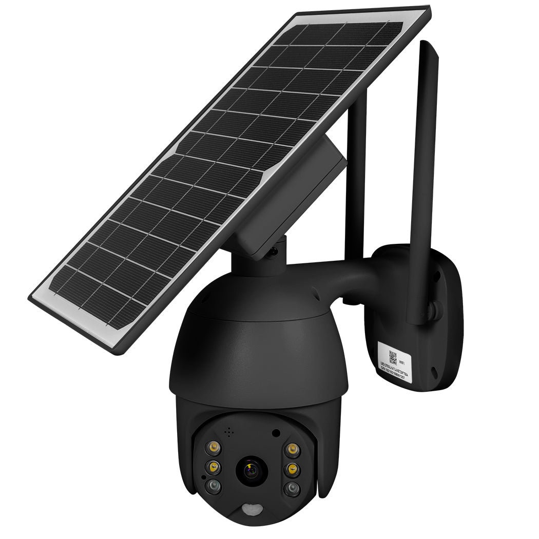 Solar Powered Security Camera Wireless System Rechargeable Outdoor Night Vision