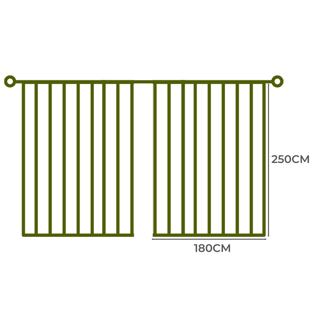 Marlow 2XBlockout Curtains Chenille 180x250 Green CD1016-180x250-DG-1910113280295309314