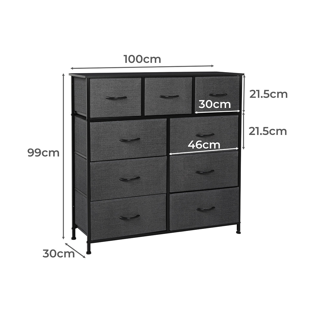 Levede 9 Chest of Drawers Storage Cabinet-1954802995539611650