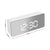 Alarm Clock Digital Led Mirror Desk Silver-1910113082793922561