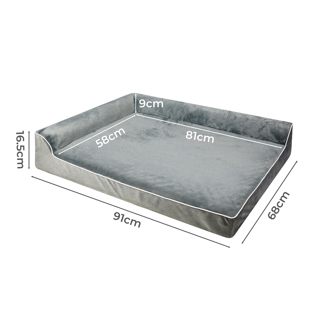 Pawz Orthopedic Dog Bed L Grey-1954802426305449986