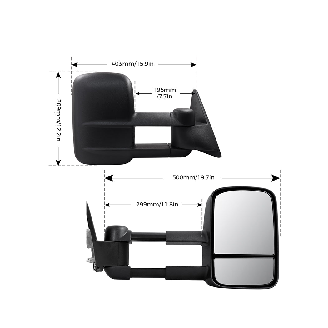 Galvan 2x Extendable Towing Mirrors-1954802615959293954