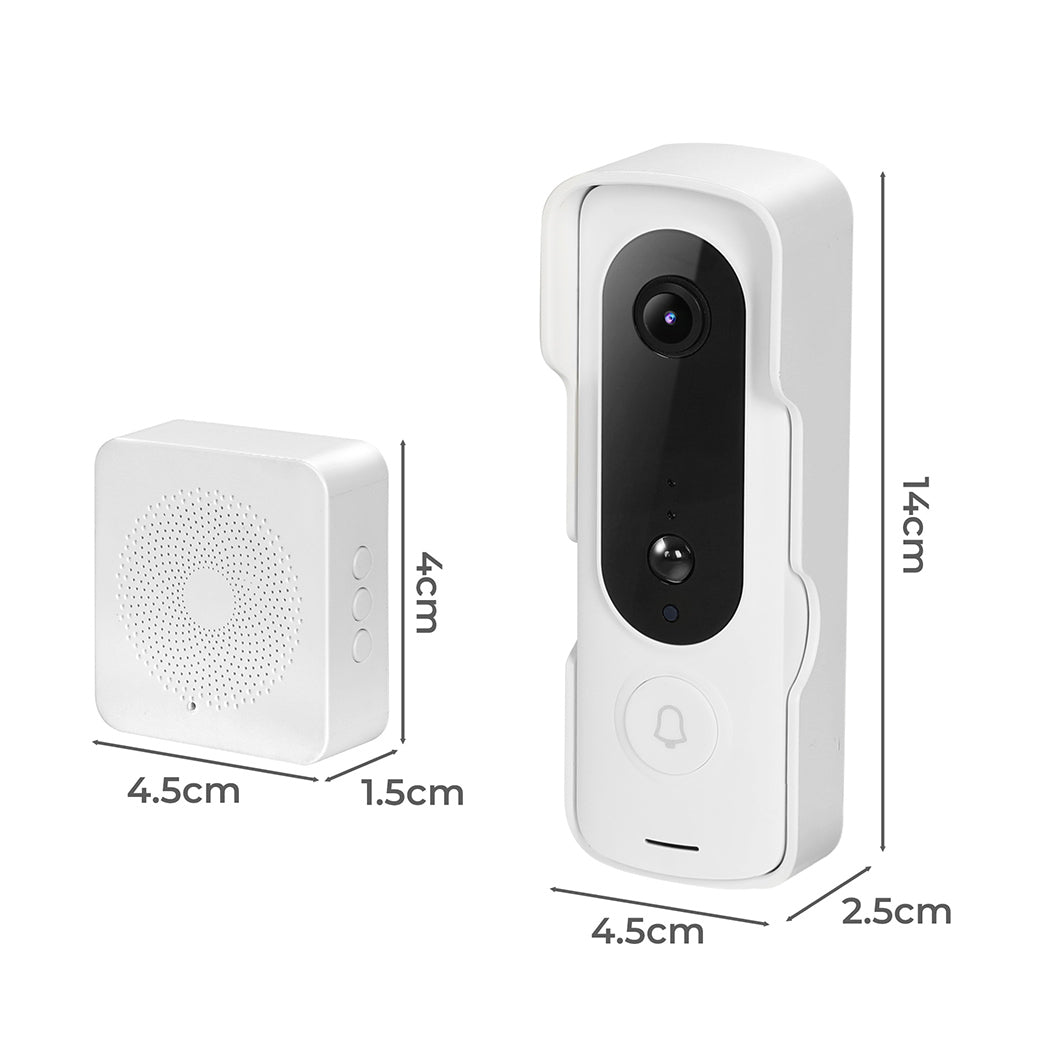 Wifi Doorbell Camera Wireless with 2 Indoor Chime-1910112334479757314