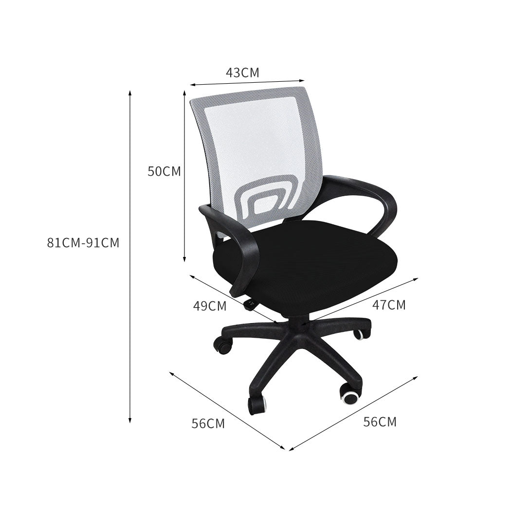2x Levede Office Chair Gaming Computer Grey-1910113032080592897