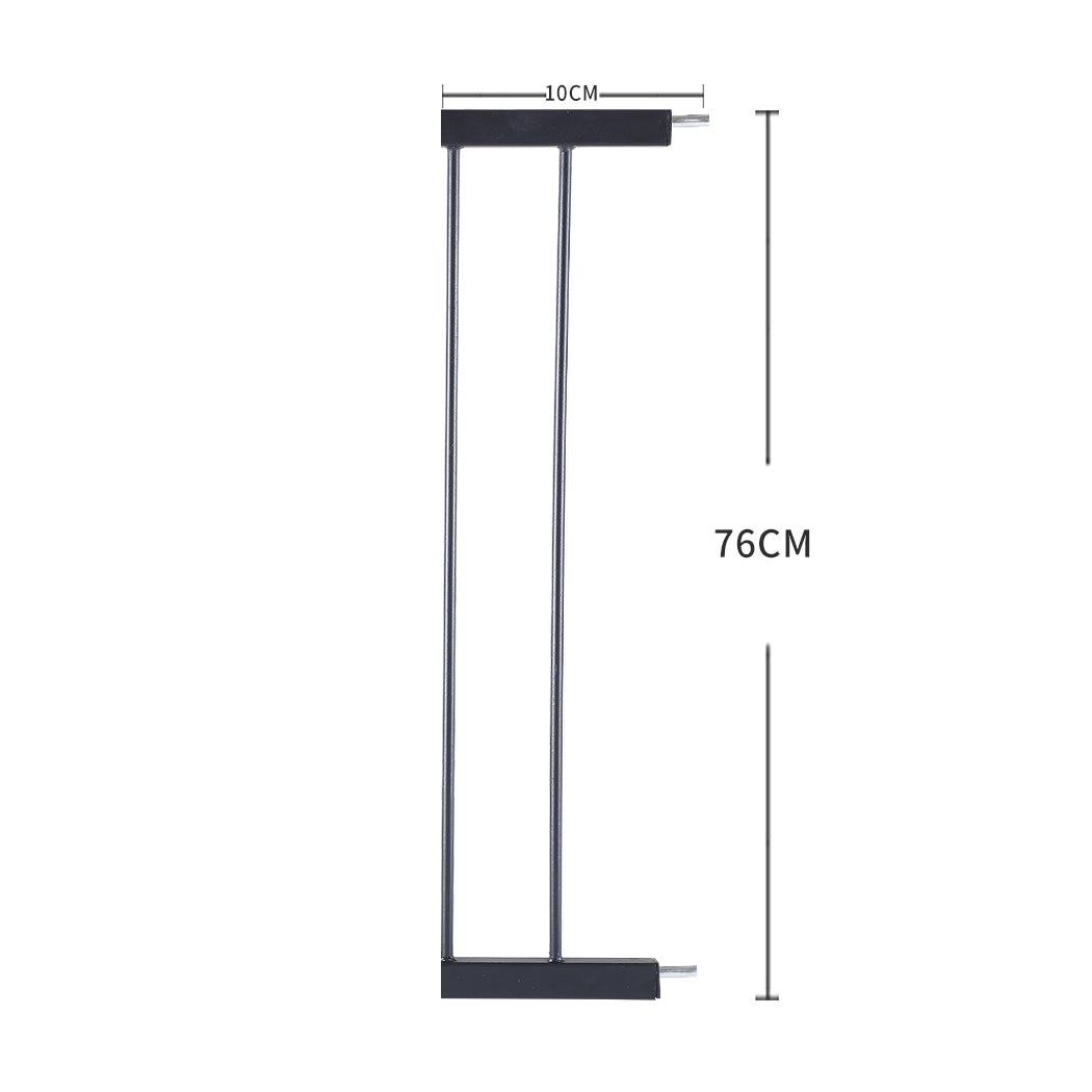 Levede Baby Safety Gate Adjustable Pet Black 10cm Extension-1910113186946879490