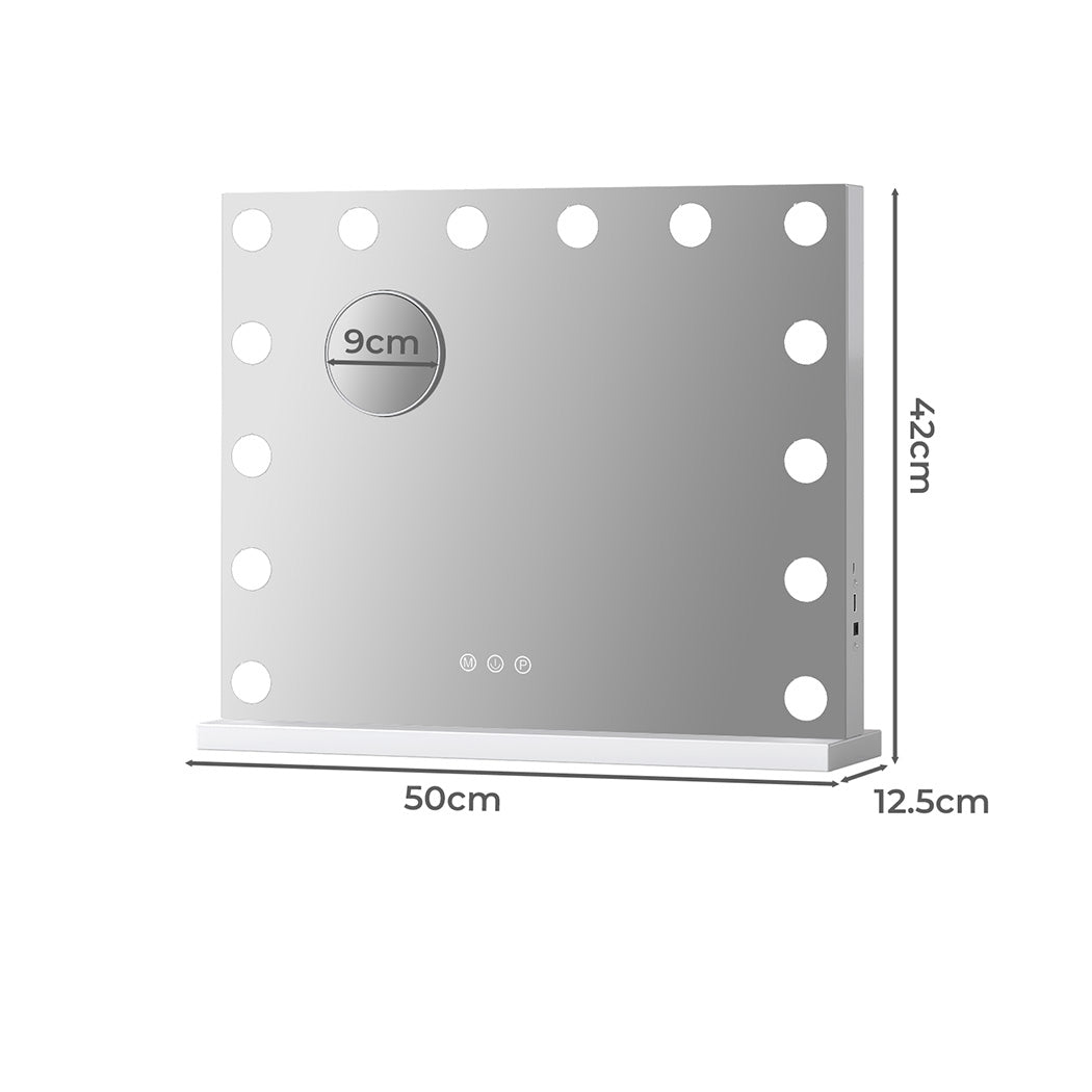 Yezi LED Vanity Makeup Mirror 42x50cm-1973193574543659009