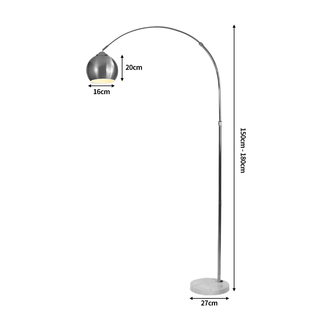 EMITTO Modern LED Floor Lamp Stand Reading Silver-1910112852912508930