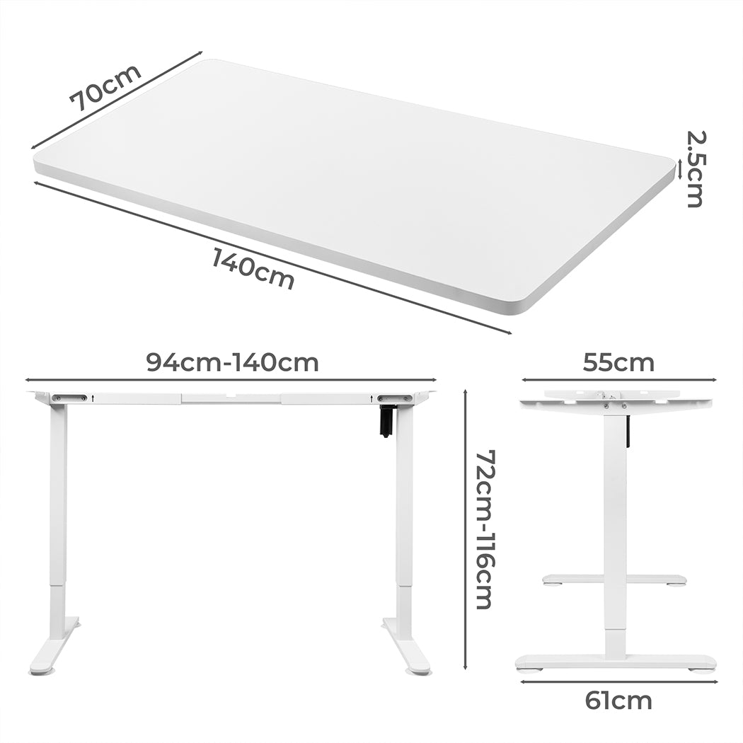 Levede Motorised Standing Desk Adjustable 140cm White 1000x 1MM-1954803022169247745