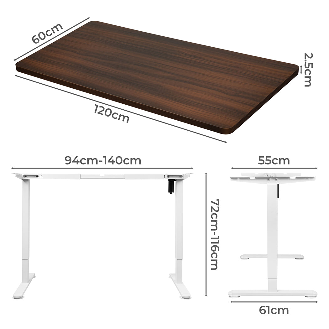 Levede Motorised Standing Desk Height 120cm Walnut 800x 1.5MM-1954803018658615297