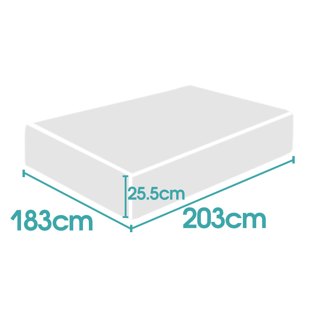 DreamZ Memory Foam Mattress Topper 25cm-1910112188803190786