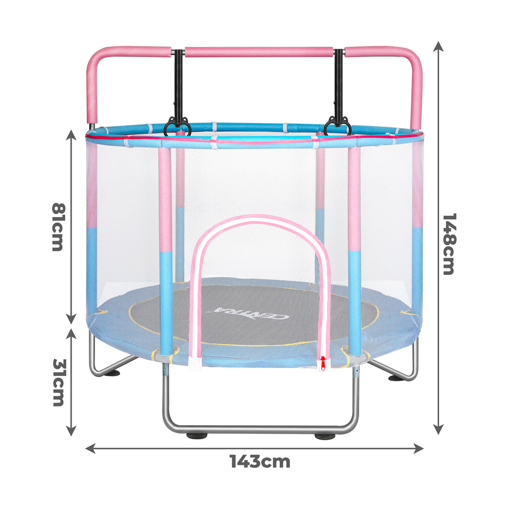 Centra 55" Kids Trampoline Rebounder Pink-1954802468797943809