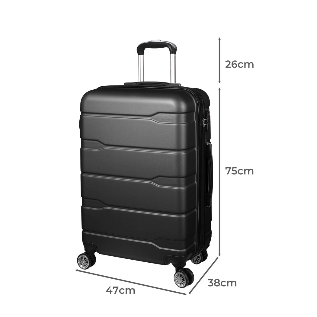 Slimbridge 28" Inch Expandable Luggage Black 28 inch-1954802819232043010