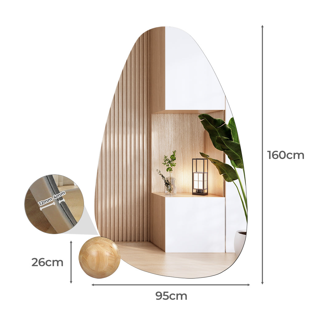 Yezi Full Length Floor Mirror 95cm x 160cm with Ball Base-1954803009229819906
