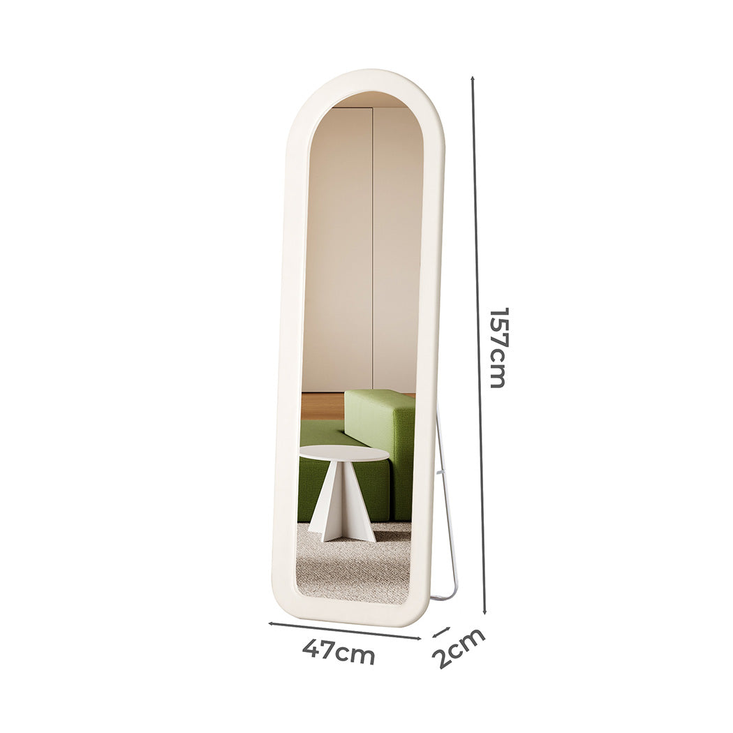 Flannel Arch Framed Full Length Mirror-1954802411201761282