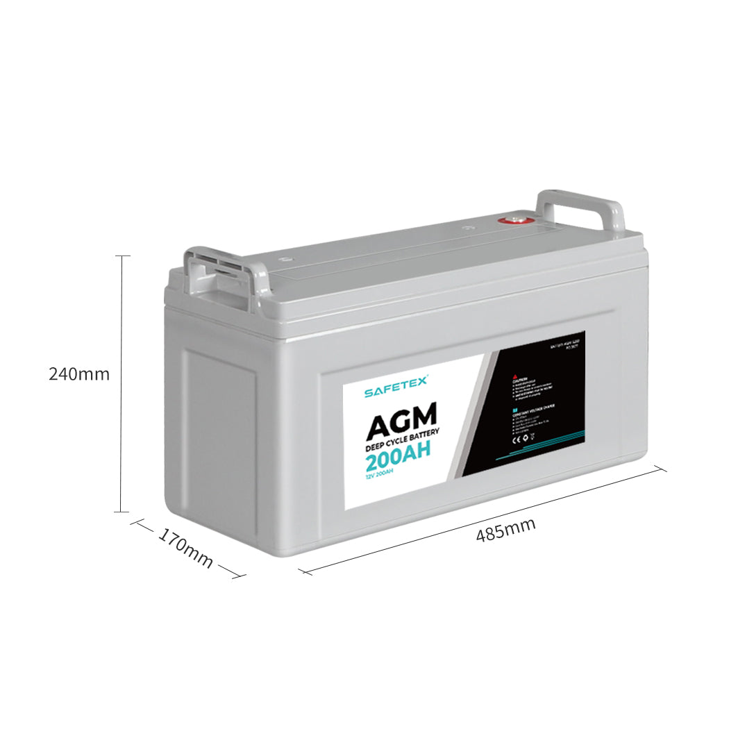 Safetex 12V 200Ah AGM Deep Cycle Lead-1954802902879047681