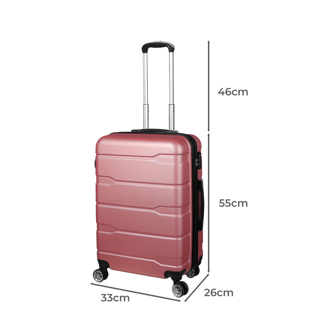 Slimbridge 20" Expandable Luggage Carry Rose Gold 20 inch-1910112840929382402