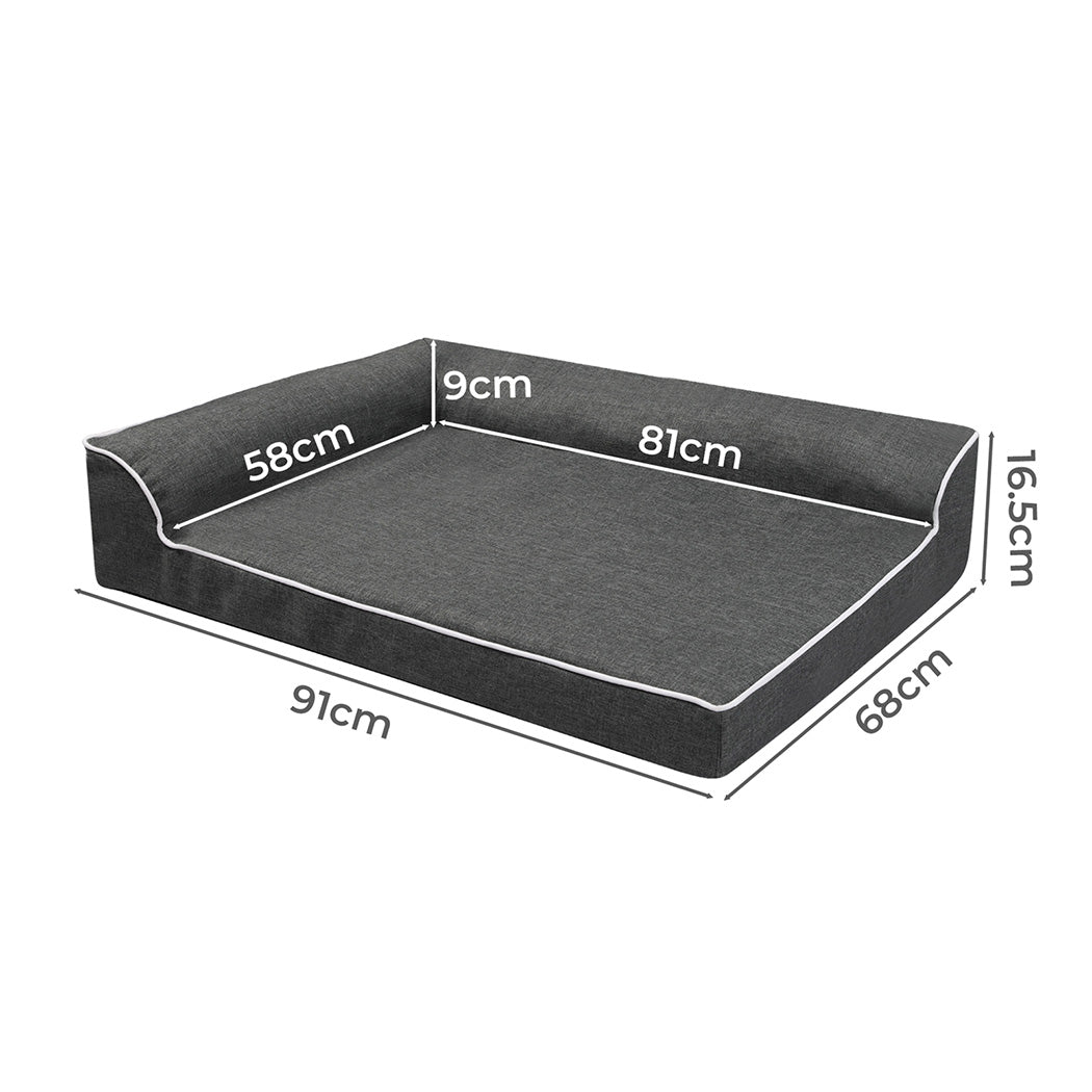 Pawz Orthopedic Dog Bed L Grey-1954802426099929089