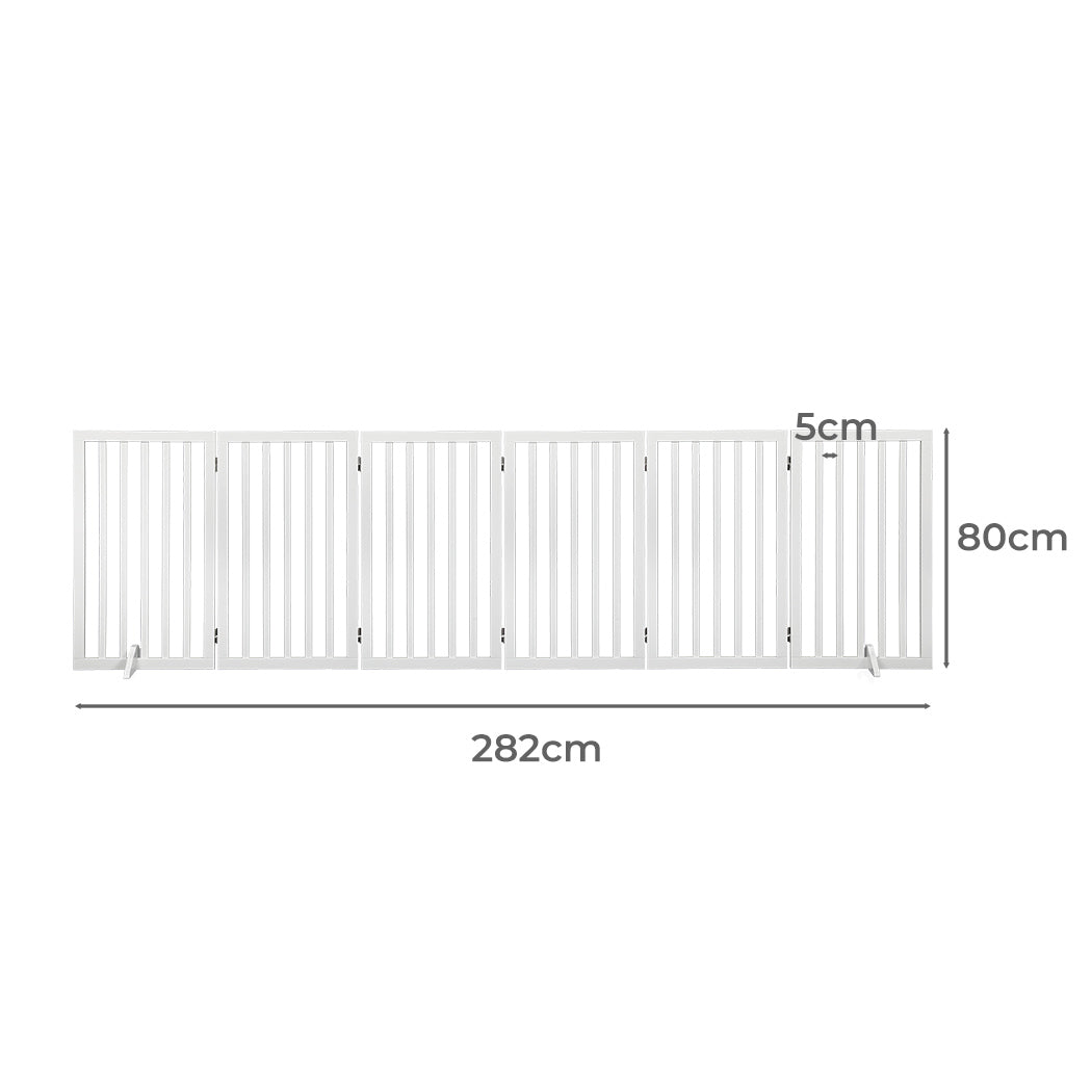 PaWz Wooden Pet Gate Dog Fence Safety White 10 Pack-1954802529925730305