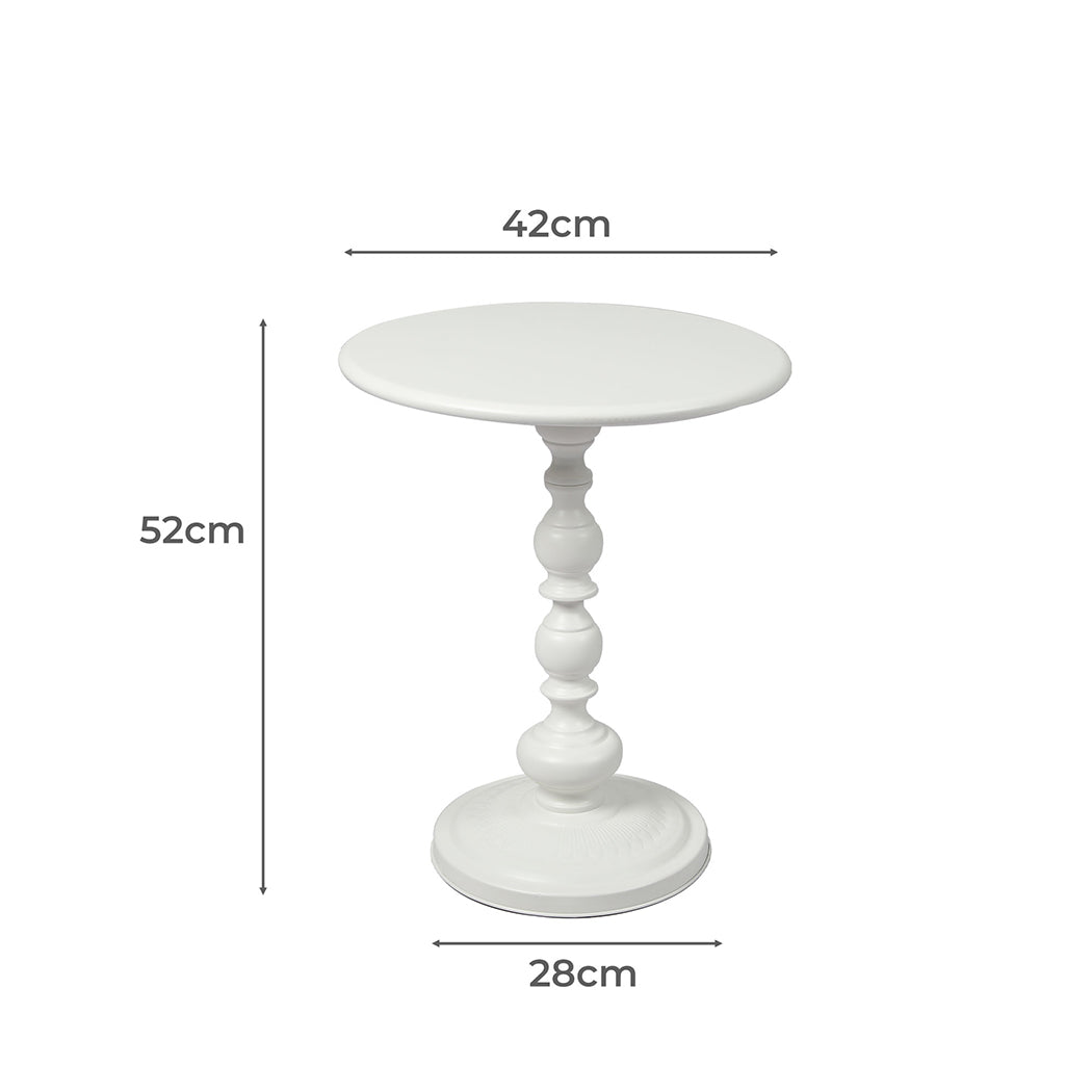 Levede Side Table Bedside Table Vintage White-1954802990166708226