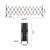Garden Security Fence Gate Gate Metal Brown-1910113188955951105