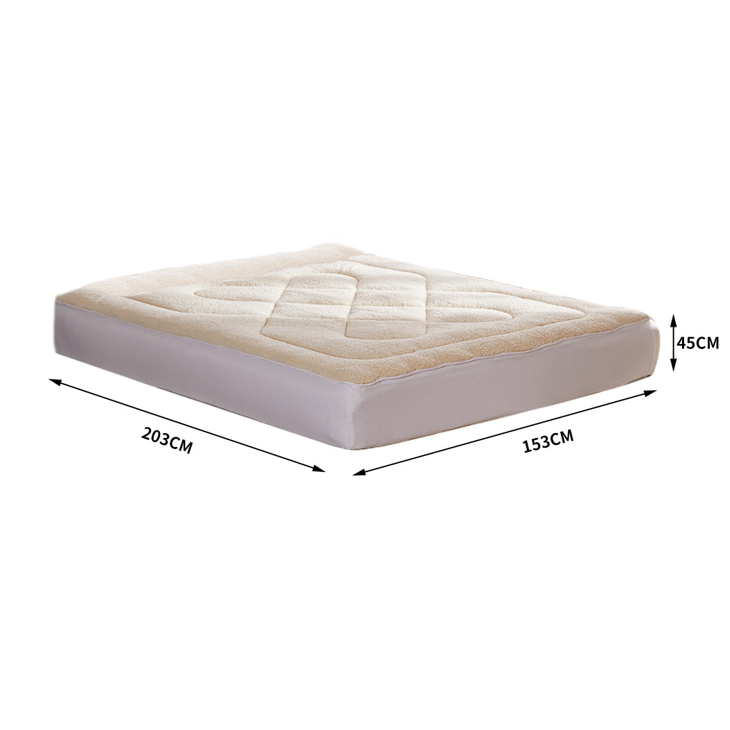 DreamZ Mattress Topper 100% Wool Underlay Queen-1954802863611973633