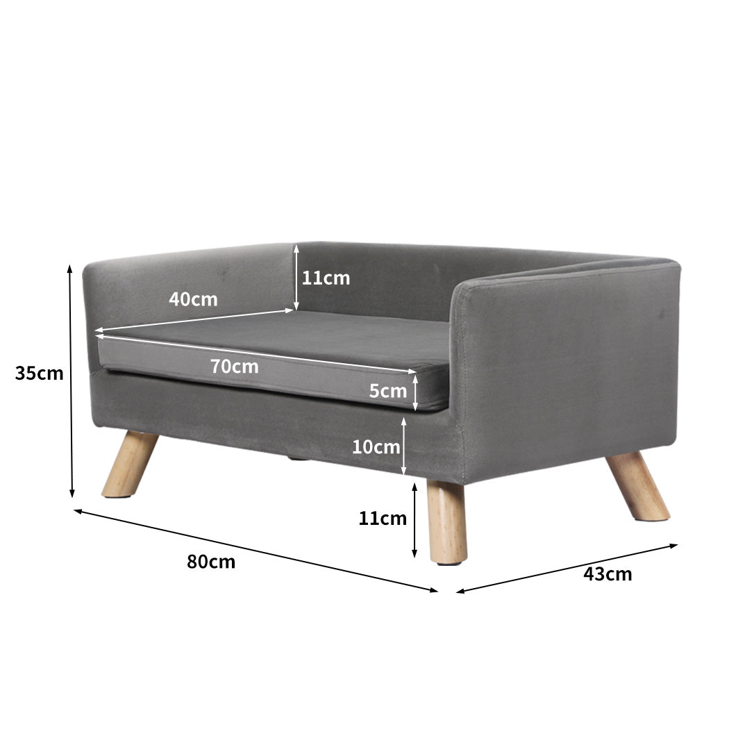 PaWz Pet Sofa Bed Dog Warm Soft Lounge Grey-1954802551631253505