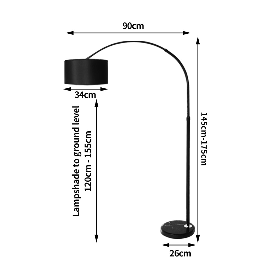 EMITTO Modern LED Floor Lamp Reading Black-1954802830904791041