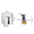 Dutxa Brass Shower Mixer Tap Cold Hot Charcoal-1910113130575433729