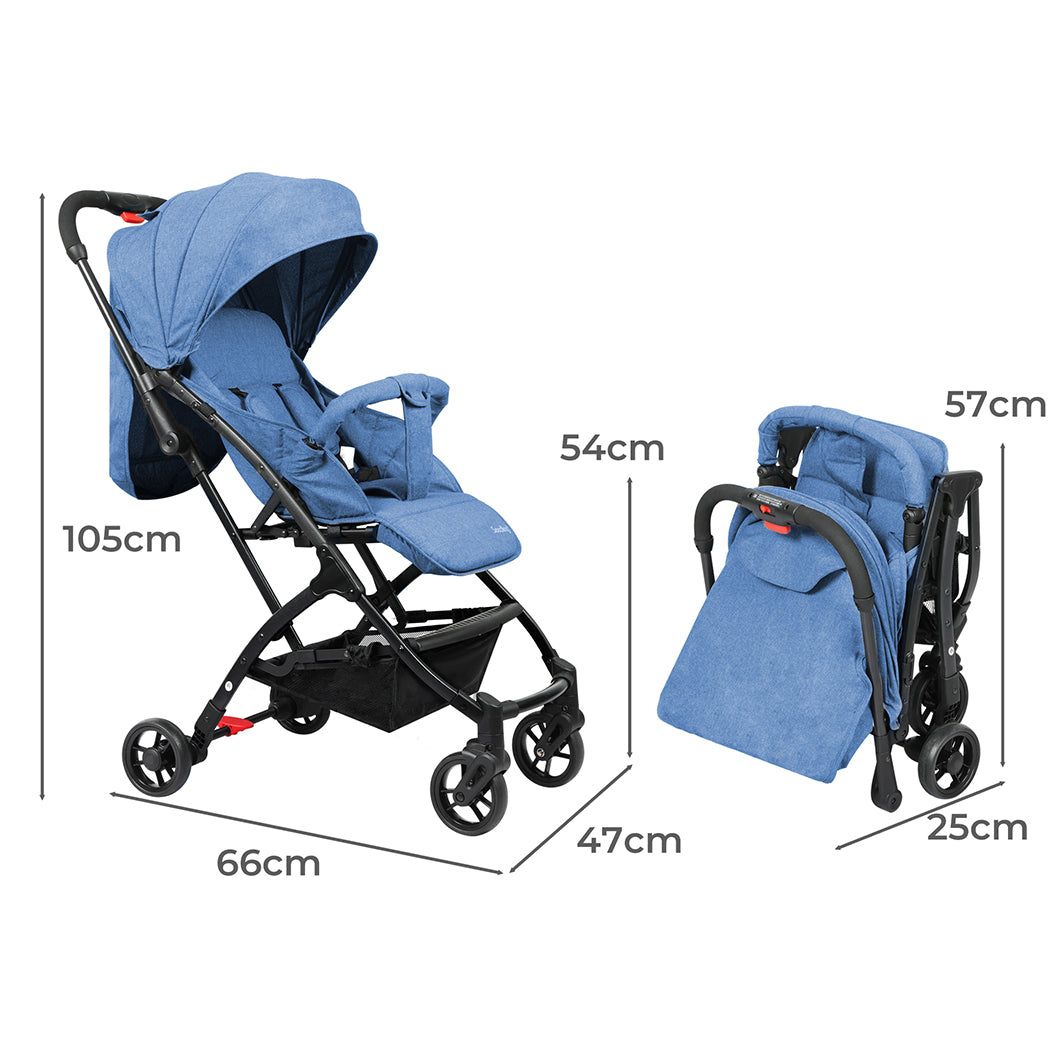 BoPeep Baby Stroller Kids Pram Push Blue-1919892903593906178
