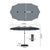 Centra 4.5M Double-sided Patio Umbrella Outdoor Umbrella Base Stand Grey-1954802422140506113