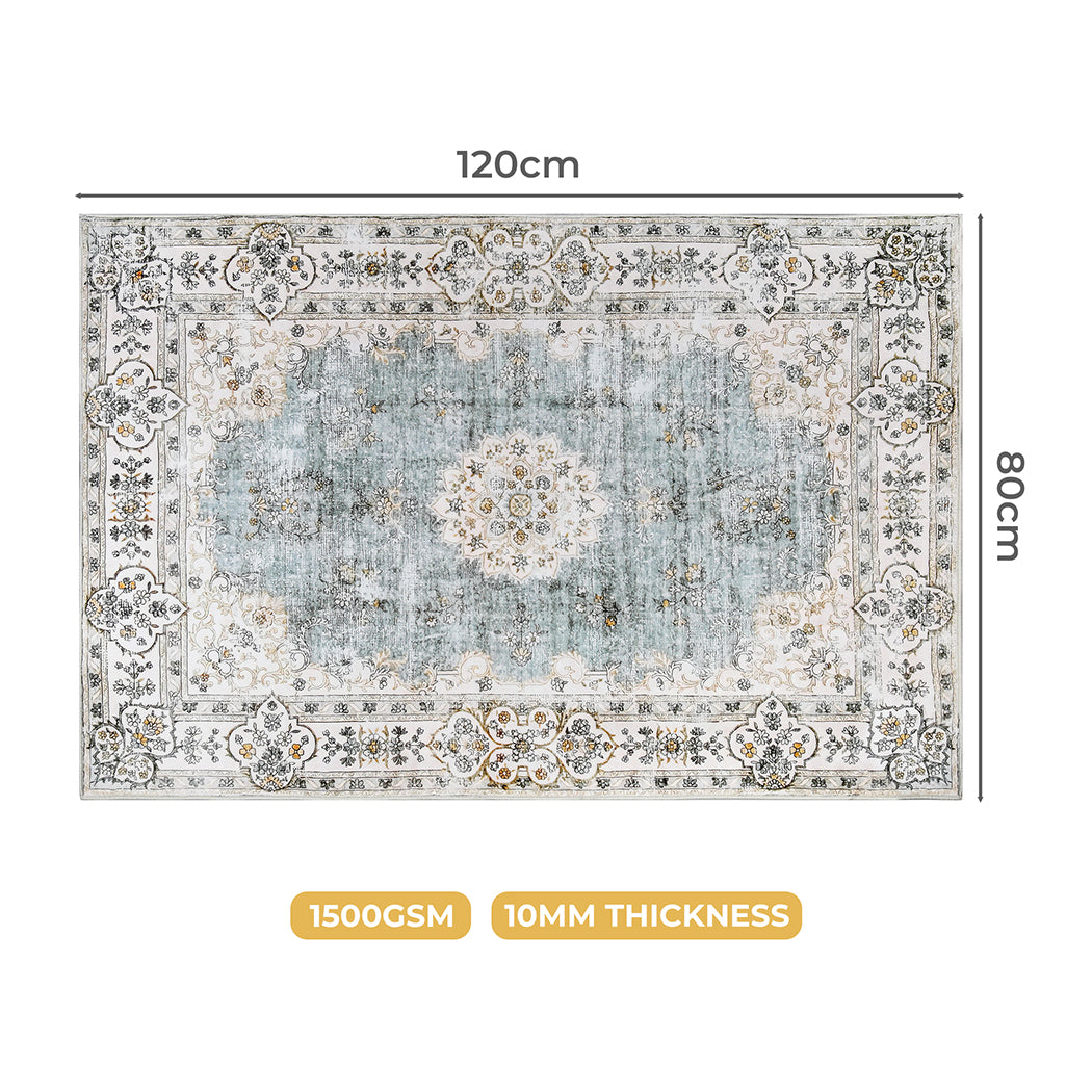 Marlow Floor Rug Short Pile Washable Vintage Carpet Soft Plush Non Slip 80x120-1954802391035547649