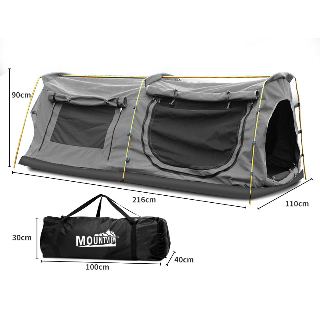 Mountview King Single Swag Camping Swags Grey-1954802648423206914