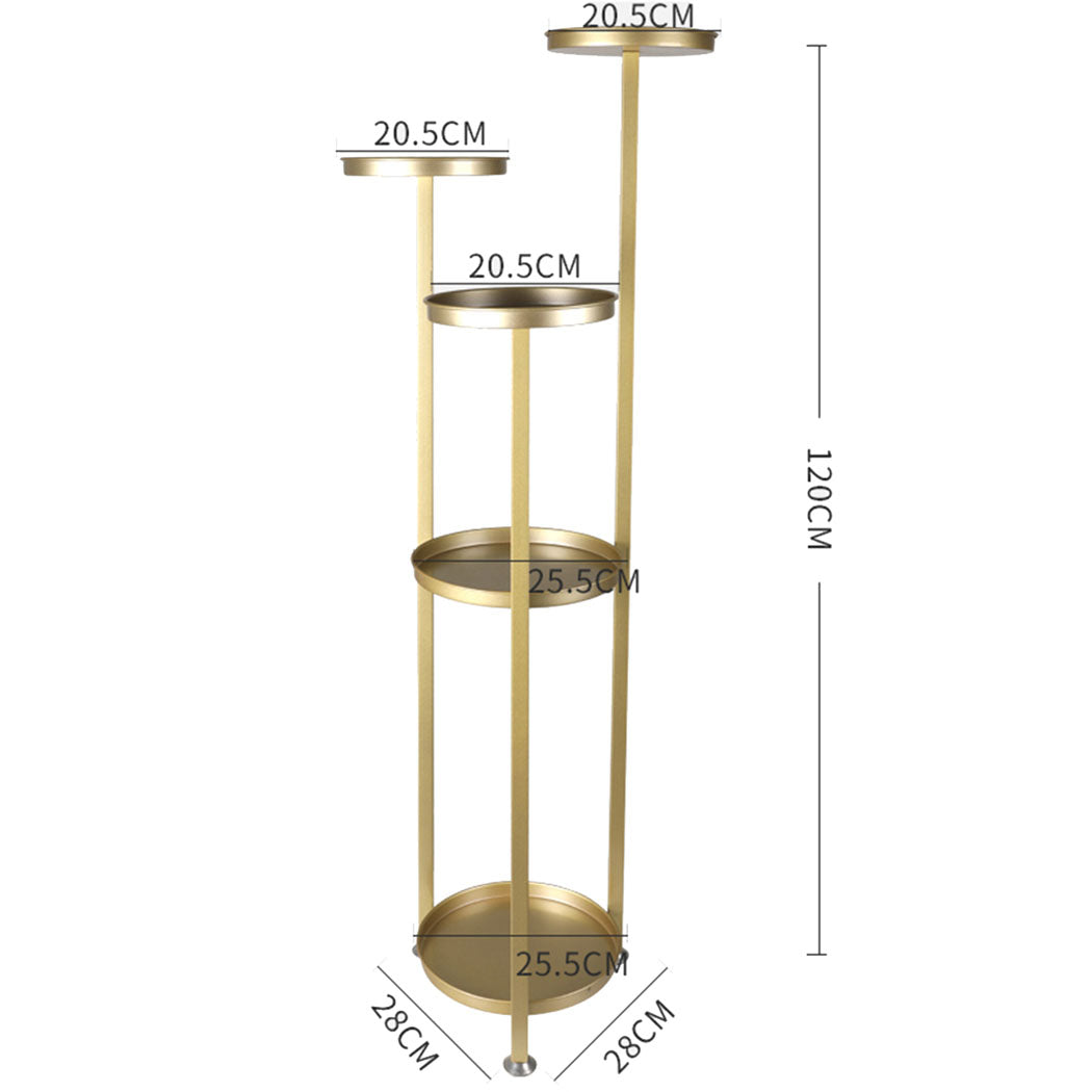 Levede Plant Stand Outdoor Indoor Flower Gold Large-1954802663170379778