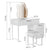 Levede Dressing Table Stool Set with Mirror Led-1917016716165124098