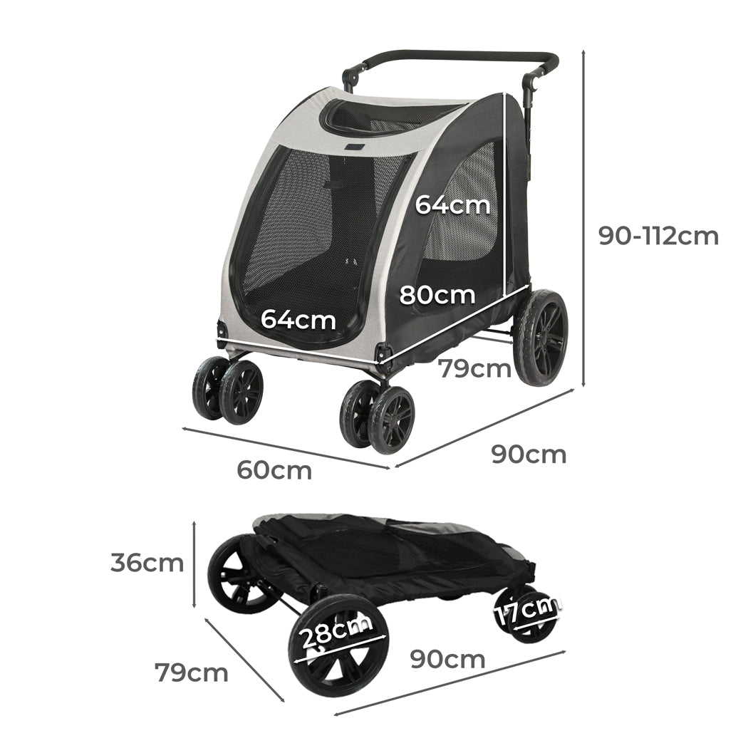 PaWz Pet Dog Stroller Pram Carrier Cat-1910112546413744130