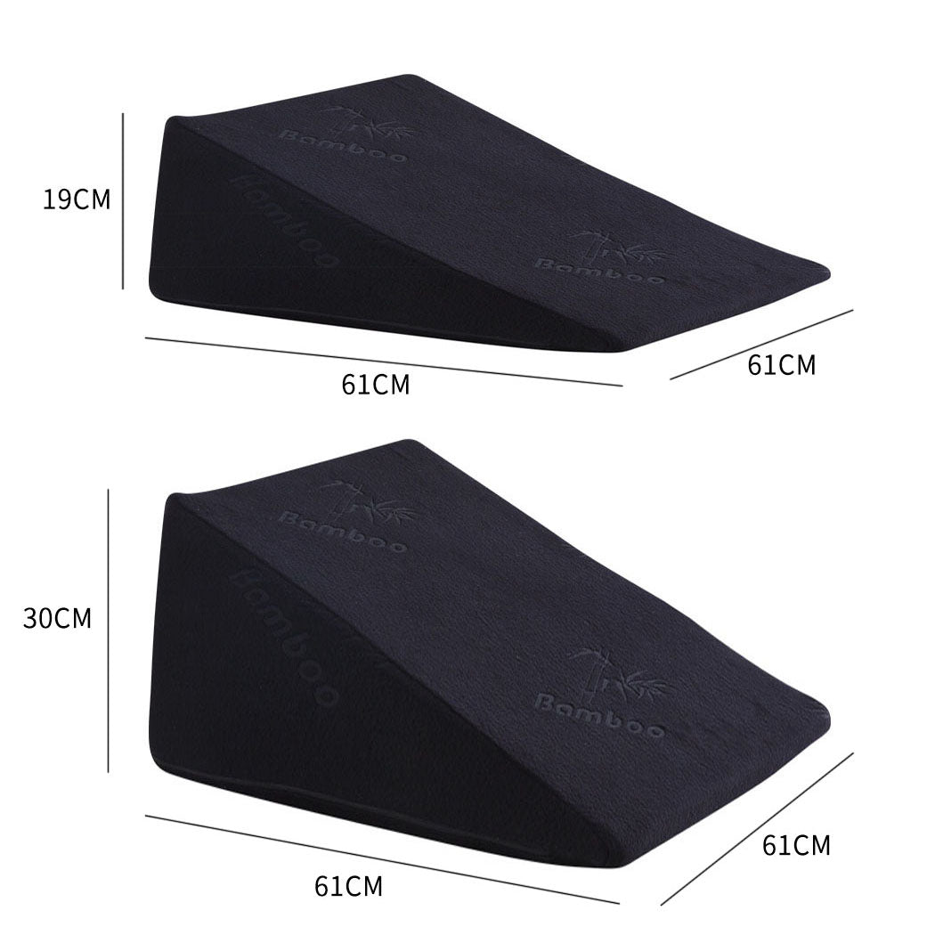 Cool Gel Memory Foam Bed Wedge Pillow-1910112236811194370