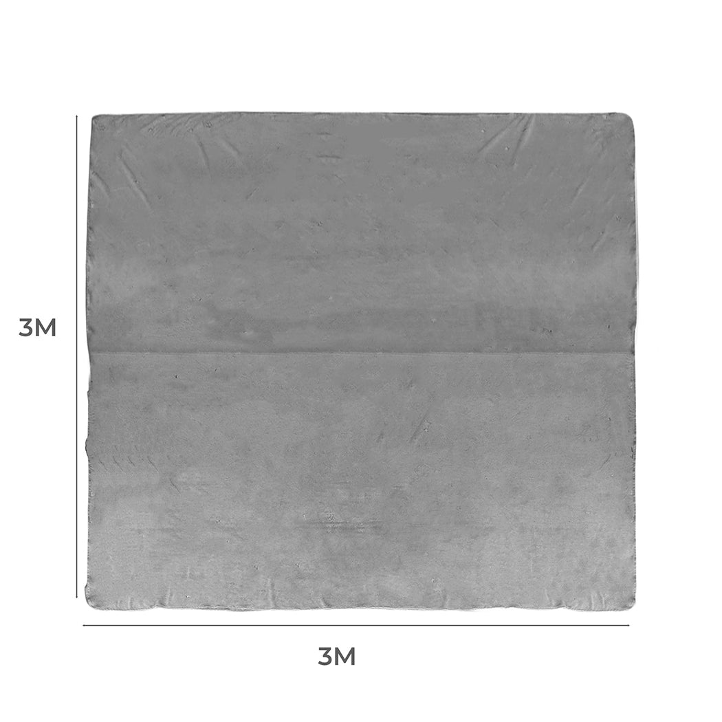 DreamZ 3x3M Large Oversized Blanket Grey Plain-1919892915346345986