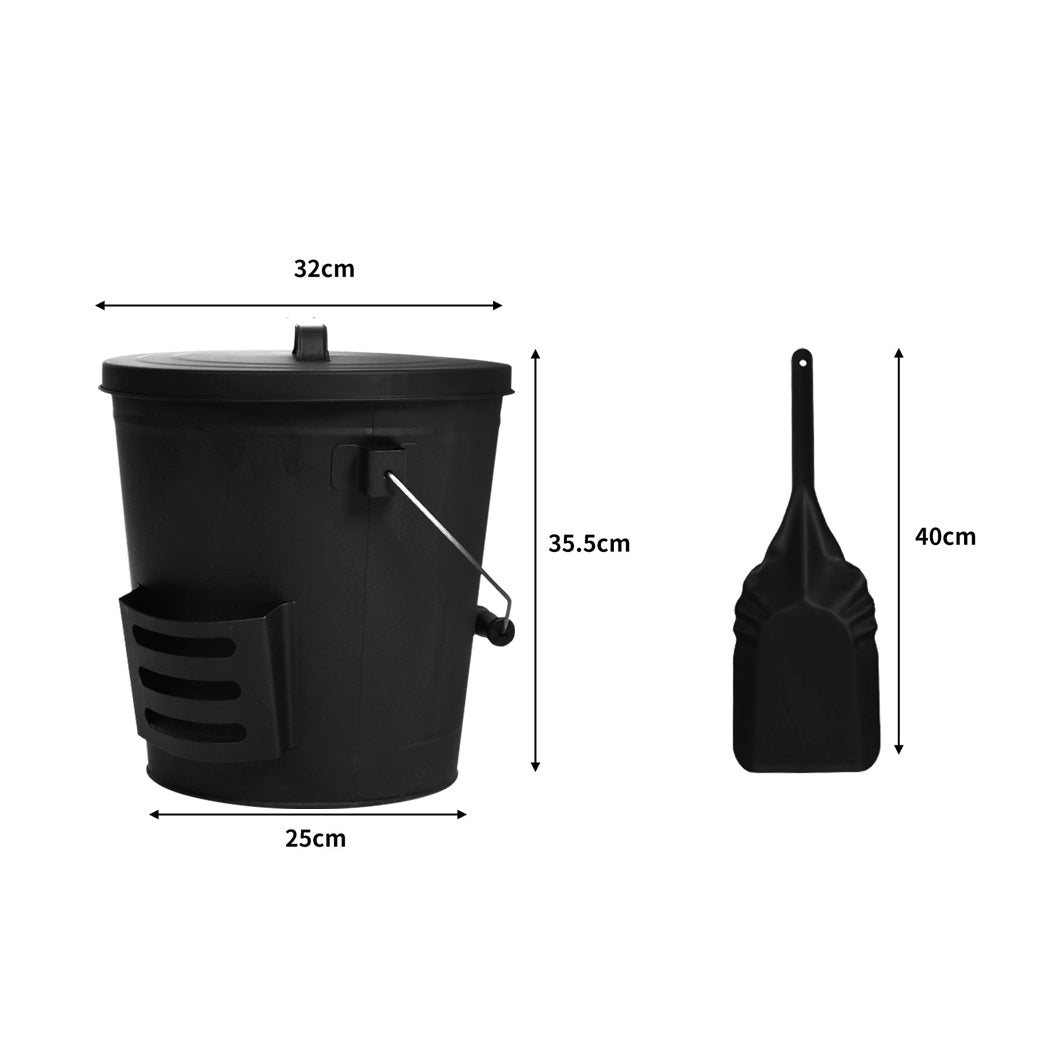 Traderight Ash Bucket Bin BBQ Fireplace-1919892891292012546