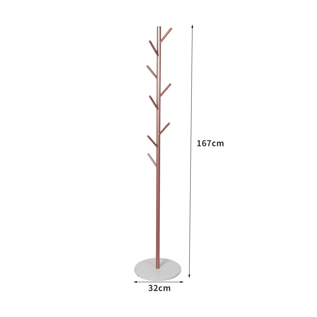 Levede Coat Rack Hat Clothes Stand Hanger Rose Gold Rose Golden-1954803010026737666