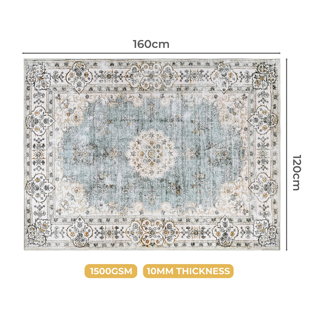 Marlow Floor Rug Short Pile Washable Vintage Carpet Soft Plush Non Slip 160x120-1954802390494482433