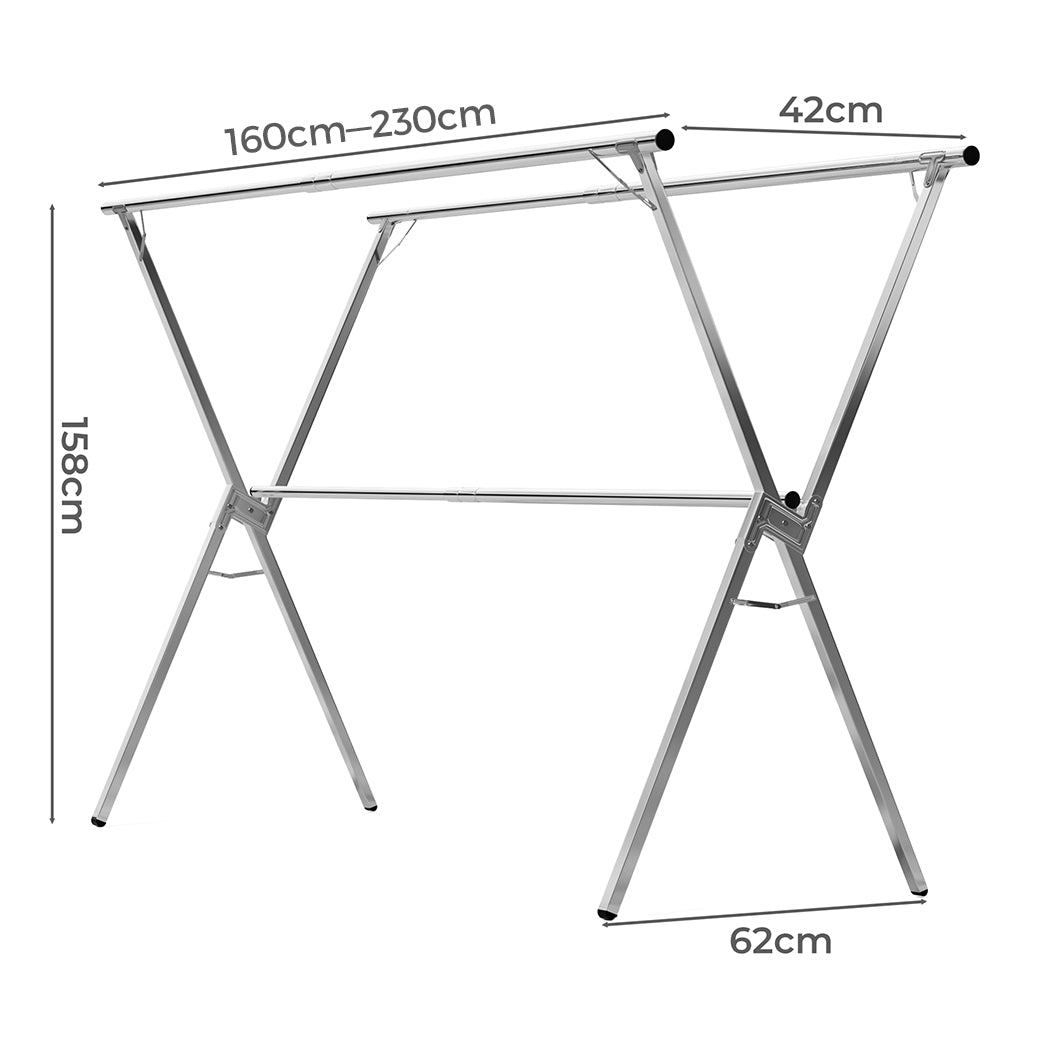 Levede Adjustable Clothes Drying Airer Foldable-1954802409603731458