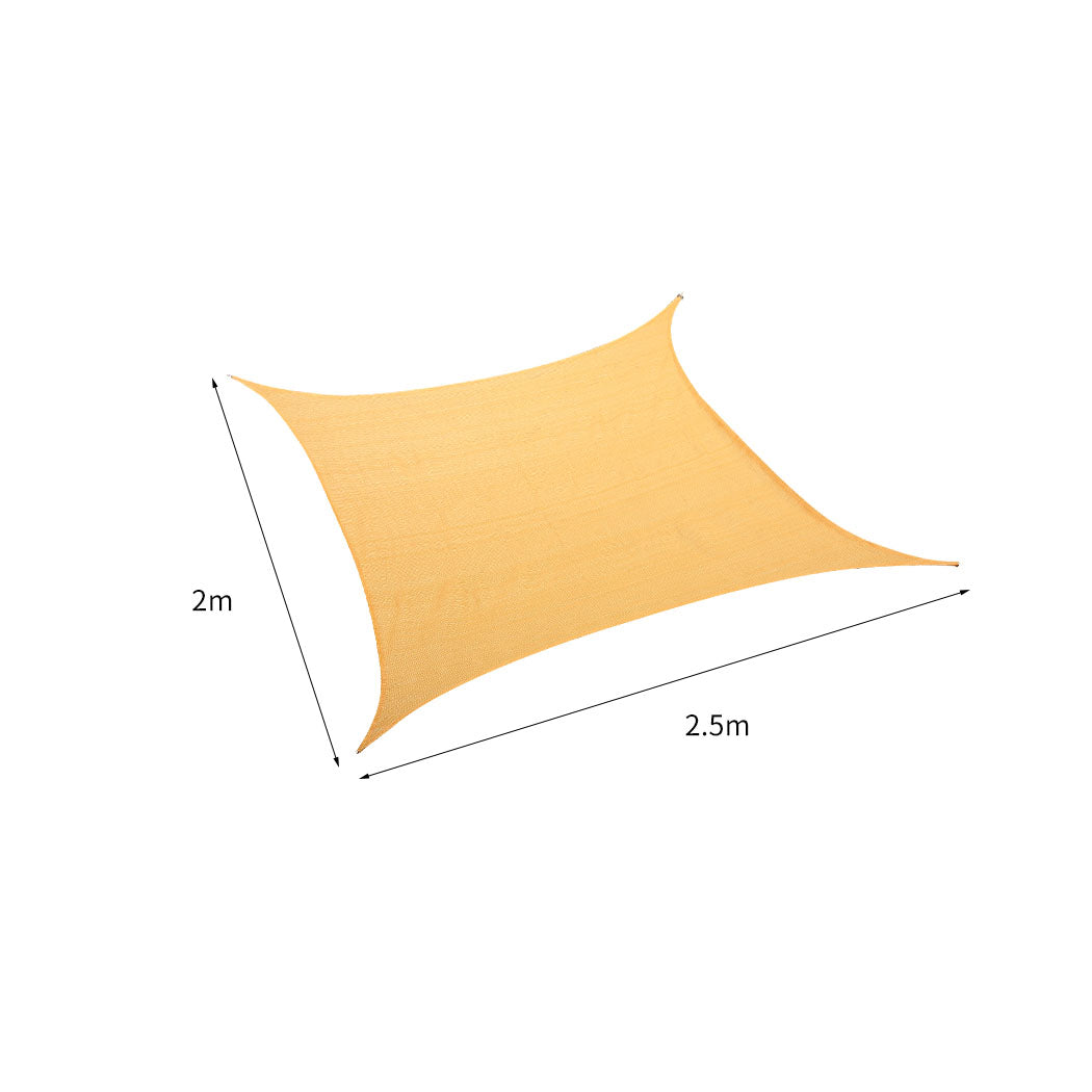 Mountview Sun Shade Sail Cloth Canopy Beige-1910112908491231234