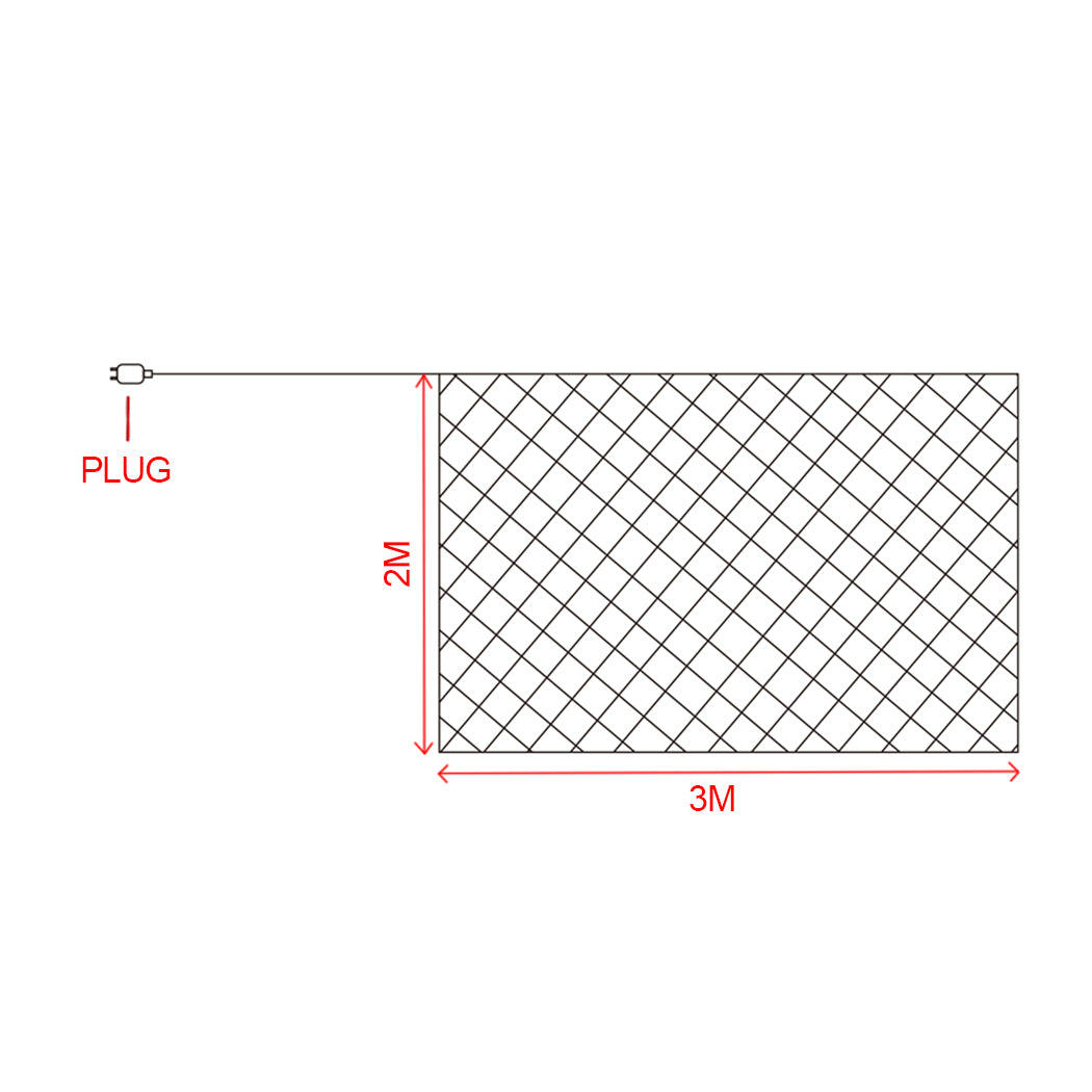320LED Fairy Lights Net Mesh Curtain Cool white-1954802501622566914