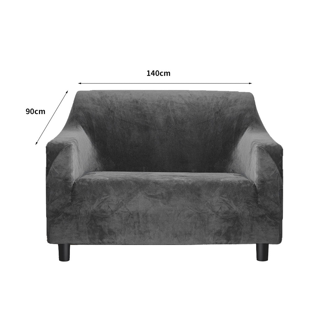 Marlow Sofa Covers 1 Seater High Stretch Grey-1910112339542282242