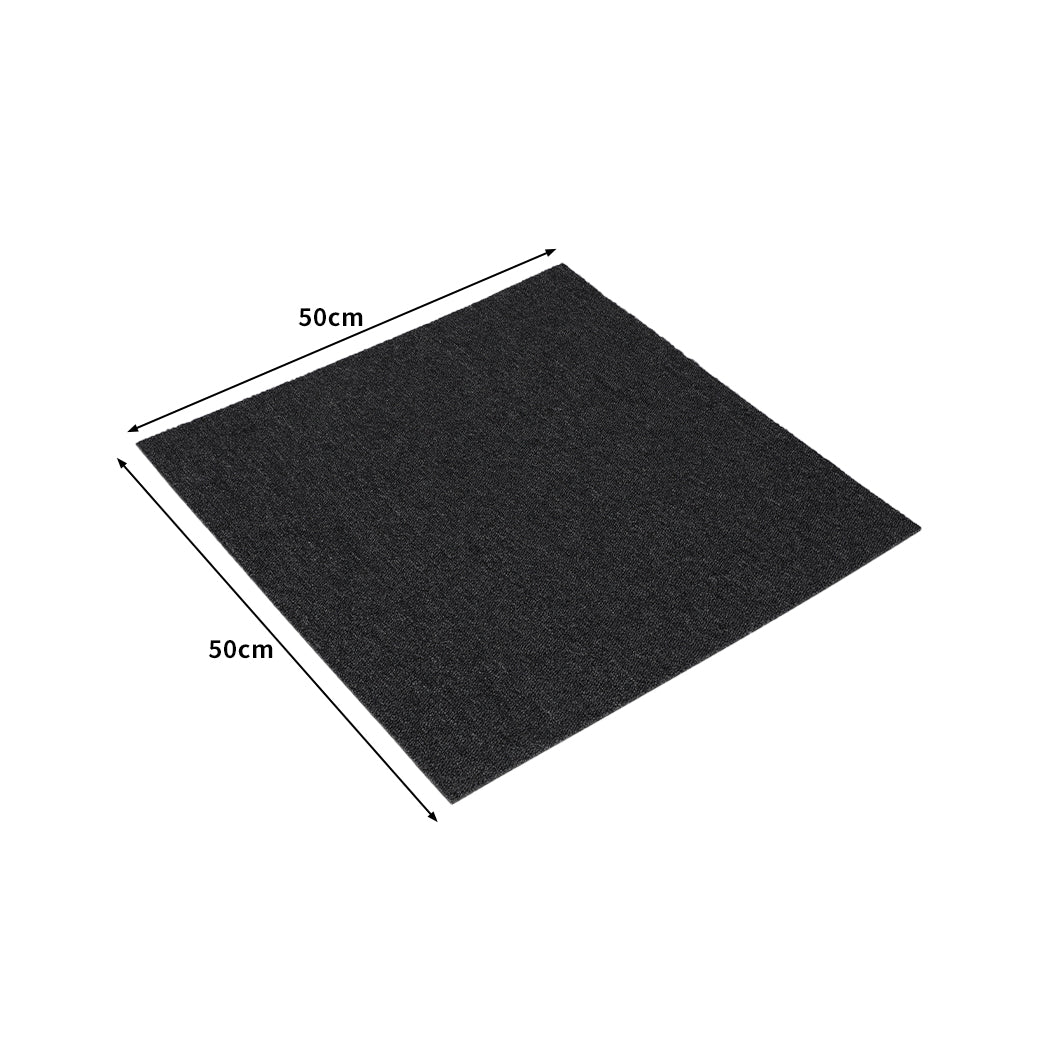 Marlow 20x Carpet Tiles 5m2 Box Heavy Black-1954802709639073794